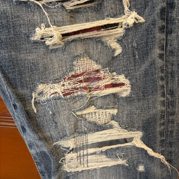 American Eagle Distressed Athletic Skinny Men’s Jeans 38x30 - Picture 3 of 5